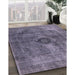 Machine Washable Industrial Modern Grape Purple Rug in a Family Room, wshurb1839