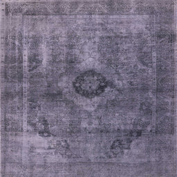 Square Mid-Century Modern Purple Oriental Rug, urb1839