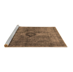 Sideview of Machine Washable Oriental Brown Industrial Rug, wshurb1839brn