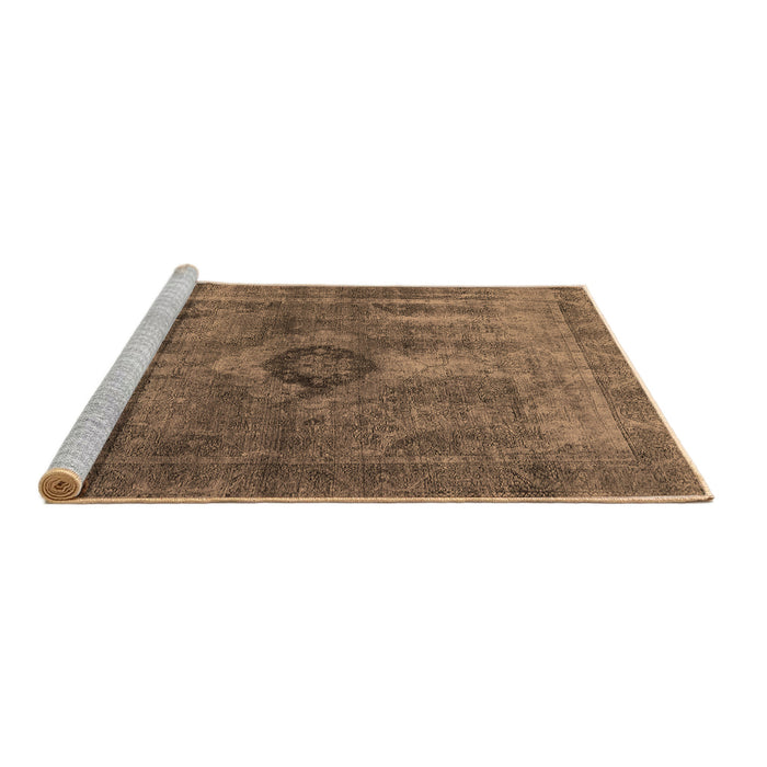 Sideview of Machine Washable Oriental Brown Industrial Rug, wshurb1839brn