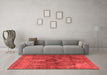 Industrial Red Washable Rugs