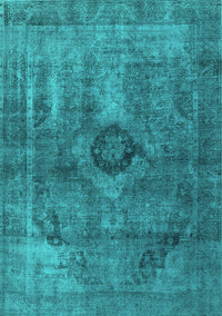 Oriental Turquoise Industrial Rug, urb1839turq