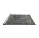 Sideview of Machine Washable Oriental Gray Industrial Rug, wshurb1839gry