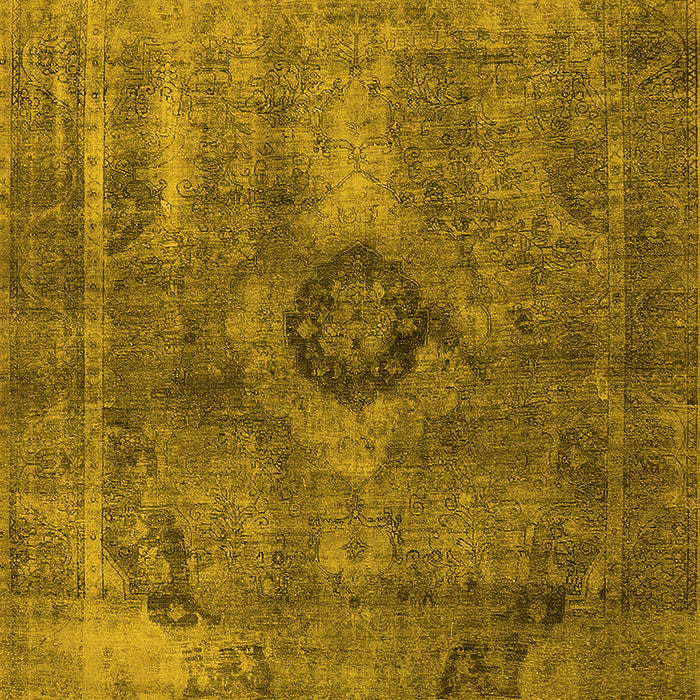 Oriental Yellow Industrial Rug, urb1839yw