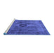 Sideview of Machine Washable Oriental Blue Industrial Rug, wshurb1839blu