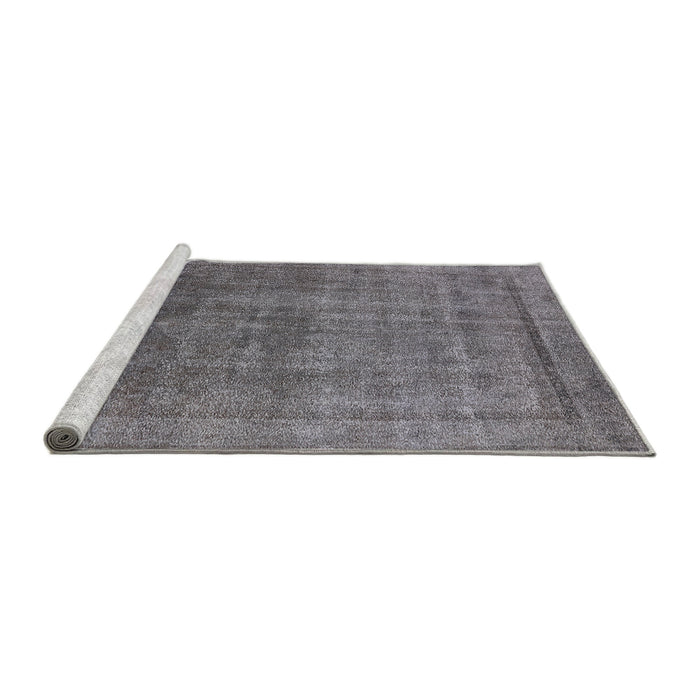 Sideview of Machine Washable Industrial Modern Carbon Gray Rug, wshurb1840