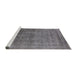 Sideview of Machine Washable Industrial Modern Carbon Gray Rug, wshurb1840