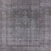 Square Mid-Century Modern Carbon Gray Oriental Rug, urb1840