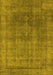 Machine Washable Oriental Yellow Industrial Rug, wshurb1840yw