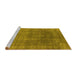 Sideview of Machine Washable Oriental Yellow Industrial Rug, wshurb1840yw