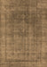 Machine Washable Oriental Brown Industrial Rug, wshurb1840brn