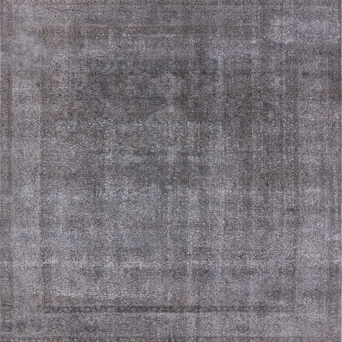 Square Machine Washable Industrial Modern Carbon Gray Rug, wshurb1840