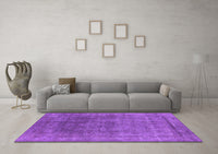 Machine Washable Oriental Purple Industrial Rug, wshurb1840pur