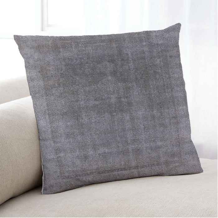 Lifestyle Image of Mid-Century Modern Urban Square Carbon Gray Throw Pillow, 18 inch by 18 inch, pwurb1840