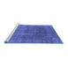 Sideview of Machine Washable Oriental Blue Industrial Rug, wshurb1840blu