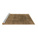 Sideview of Machine Washable Oriental Brown Industrial Rug, wshurb1840brn