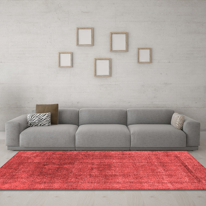 Industrial Red Washable Rugs