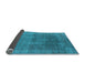 Sideview of Oriental Light Blue Industrial Rug, urb1840lblu