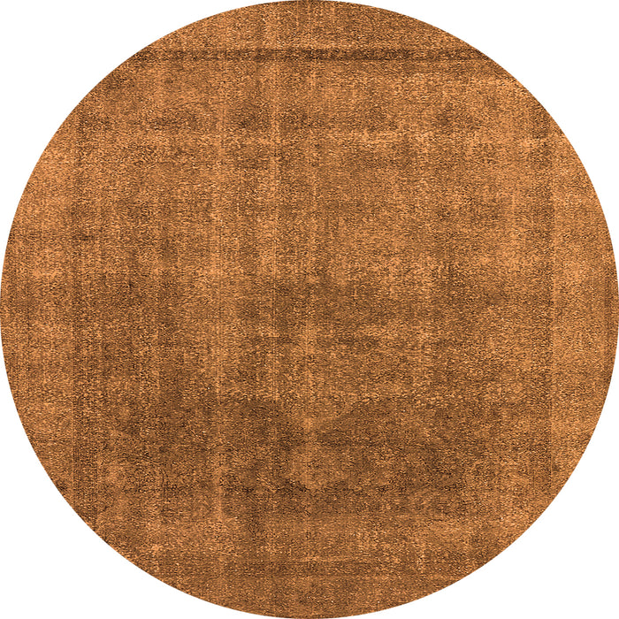 Round Oriental Orange Industrial Rug, urb1840org