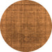 Round Oriental Orange Industrial Rug, urb1840org