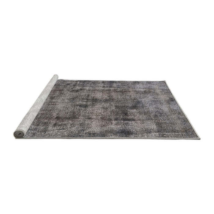 Sideview of Machine Washable Industrial Modern Gray Rug, wshurb1841