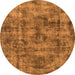 Round Oriental Orange Industrial Rug, urb1841org