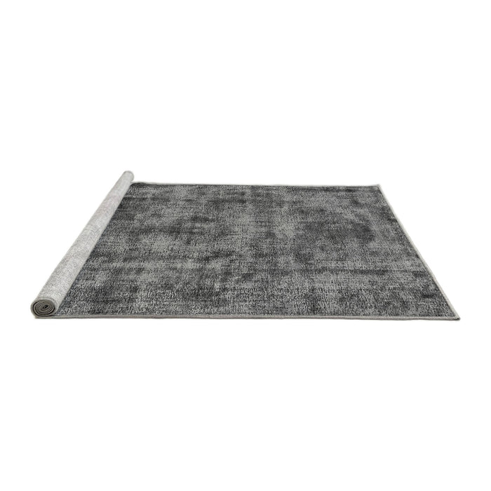 Sideview of Machine Washable Oriental Gray Industrial Rug, wshurb1841gry