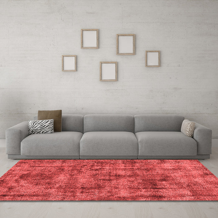 Industrial Red Washable Rugs