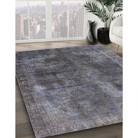 Mid-Century Modern Gray Oriental Rug, urb1842