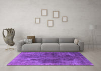 Machine Washable Oriental Purple Industrial Rug, wshurb1842pur