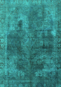 Oriental Turquoise Industrial Rug, urb1842turq