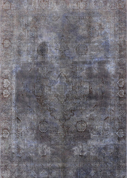 Mid-Century Modern Gray Oriental Rug, urb1842