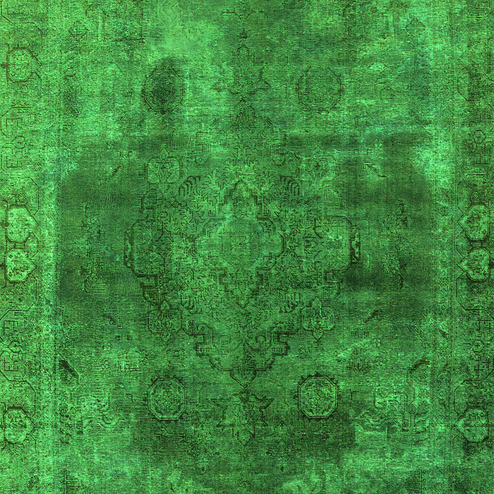 Machine Washable Oriental Green Industrial Area Rugs, wshurb1842grn