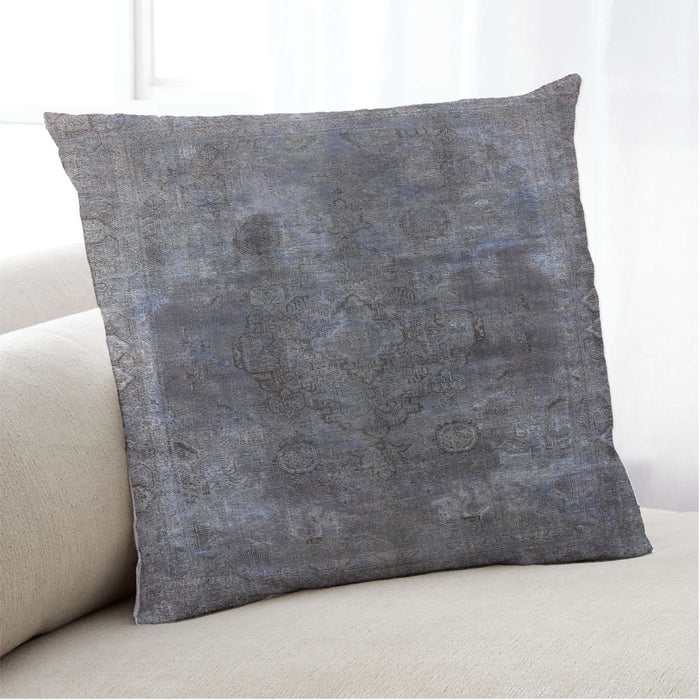 Lifestyle Image of Mid-Century Modern Urban Square Gray Throw Pillow, 18 inch by 18 inch, pwurb1842