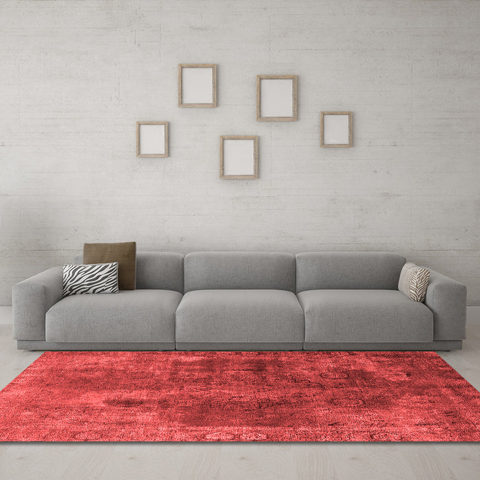 Industrial Red Washable Rugs