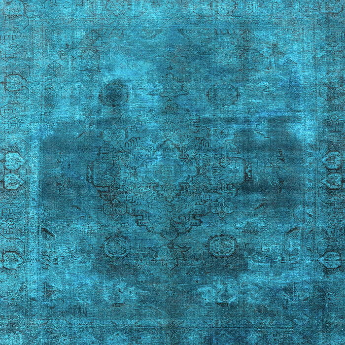Square Oriental Light Blue Industrial Rug, urb1842lblu