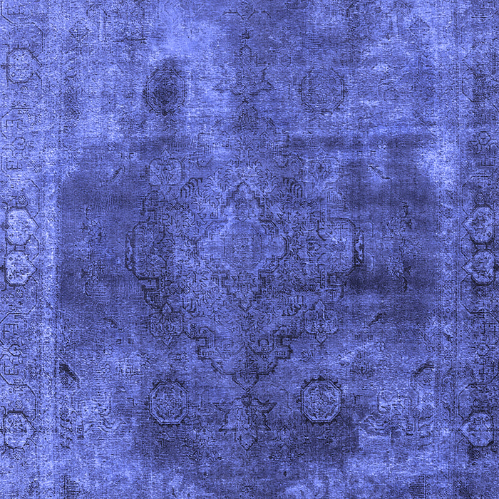 Machine Washable Oriental Blue Industrial Rug, wshurb1842blu