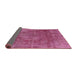 Sideview of Mid-Century Modern Dark Hot Pink Oriental Rug, urb1843