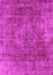 Machine Washable Oriental Pink Industrial Rug, wshurb1843pnk