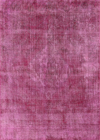 Machine Washable Industrial Modern Dark Hot Pink Rug, wshurb1843