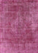 Machine Washable Industrial Modern Dark Hot Pink Rug, wshurb1843