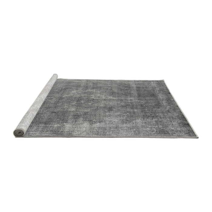 Sideview of Machine Washable Oriental Gray Industrial Rug, wshurb1843gry