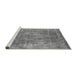 Sideview of Machine Washable Oriental Gray Industrial Rug, wshurb1843gry