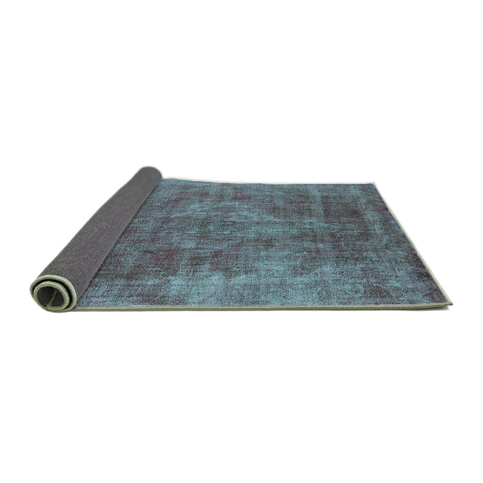 Sideview of Oriental Turquoise Industrial Rug, urb1843turq