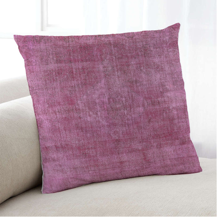 Lifestyle Image of Mid-Century Modern Urban Square Dark Hot Pink Throw Pillow, 18 inch by 18 inch, pwurb1843
