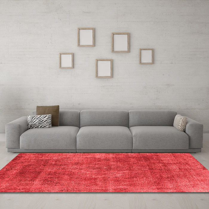 Industrial Red Washable Rugs