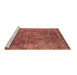 Sideview of Machine Washable Oriental Brown Industrial Rug, wshurb1843brn