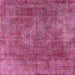 Square Mid-Century Modern Dark Hot Pink Oriental Rug, urb1843