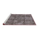 Sideview of Machine Washable Industrial Modern Rosy Brown Pink Rug, wshurb1844