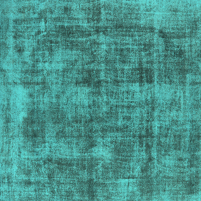 Square Oriental Turquoise Industrial Rug, urb1844turq